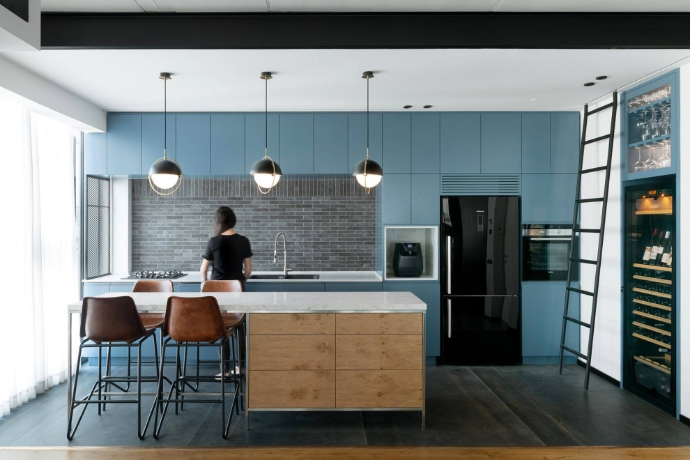 blue kitchen design