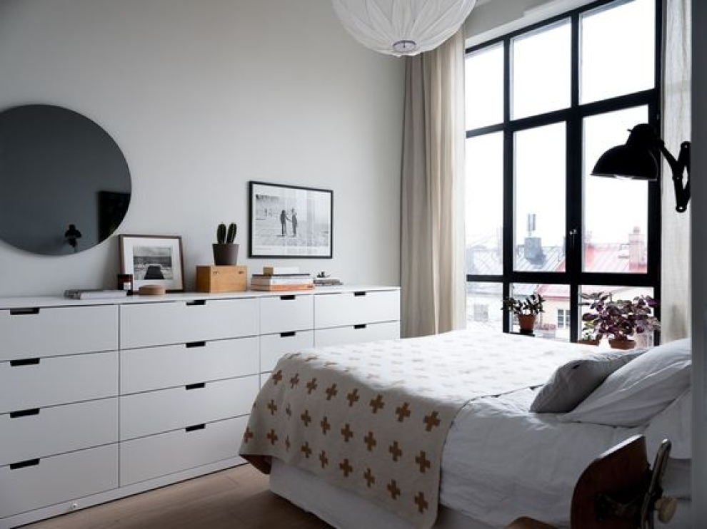 ikea nordli komodos miegamajame
