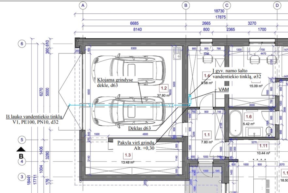 vandentiekio ivedimo projektas