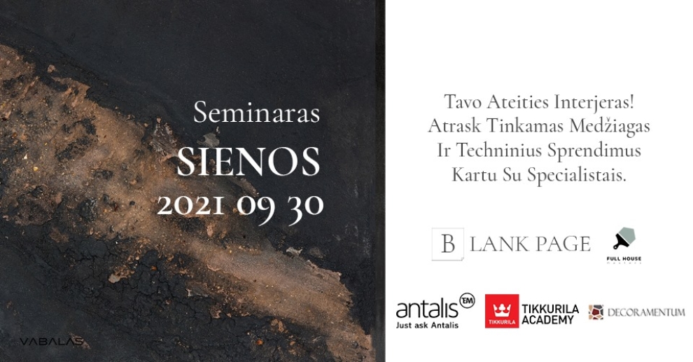 seminaras sienos blank page