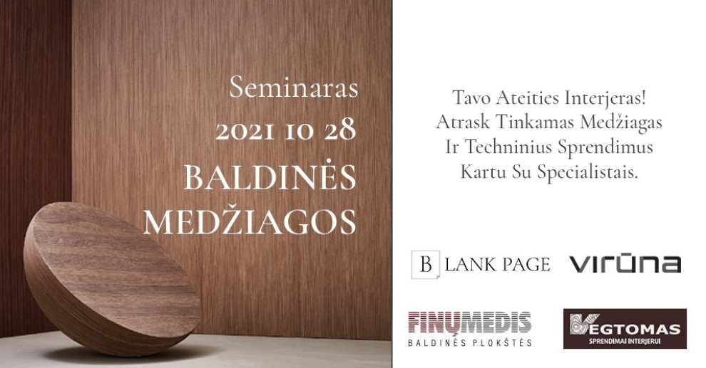 seminaras blank page baldines medziagos