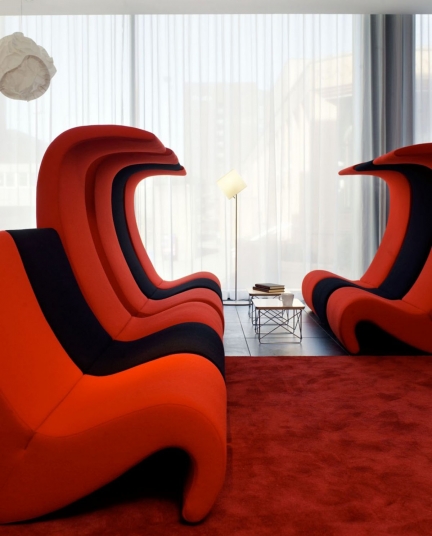 red furniture