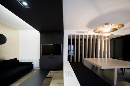 black accents in room