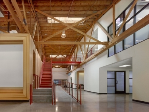 high wooden ceiling