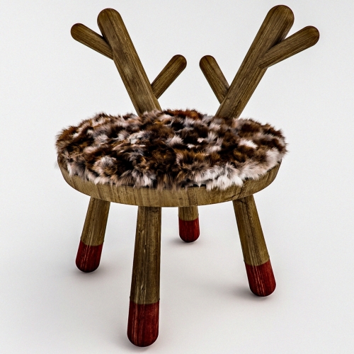fur chair