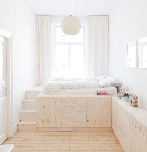 bed with steps