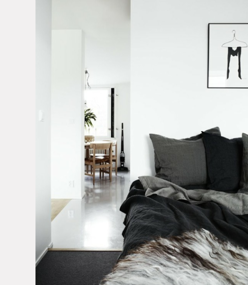black bed
