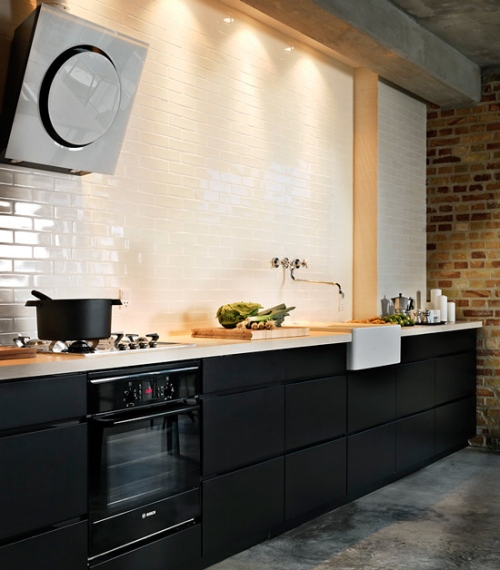 white tiles in kitchen