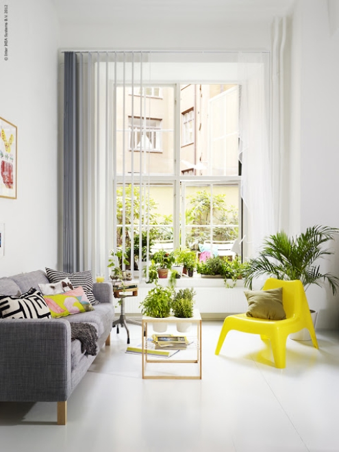 Yellow accents