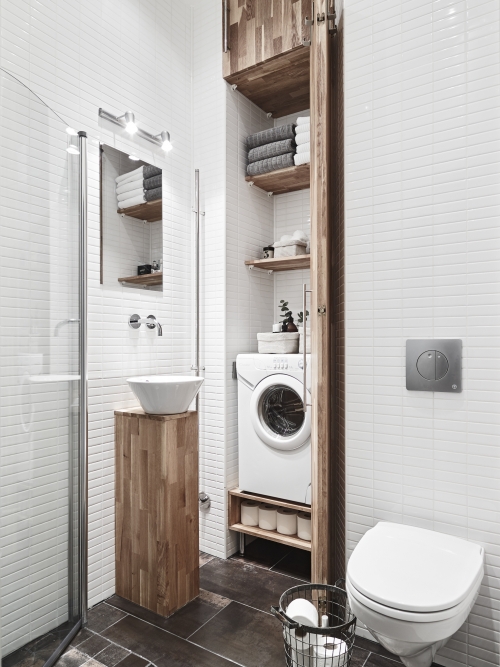 washing mashine ideas in bathroom