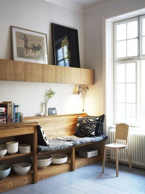 bench in the kitchen