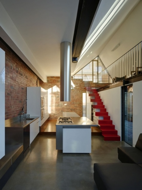 red stairs