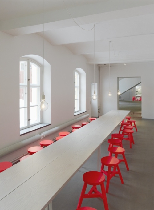 red chairs