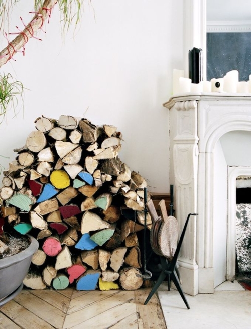 colorful firewoods