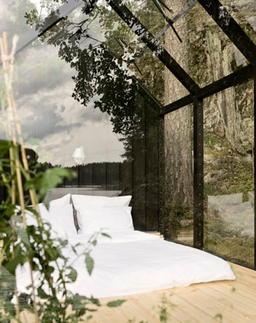 bed in greenhouse