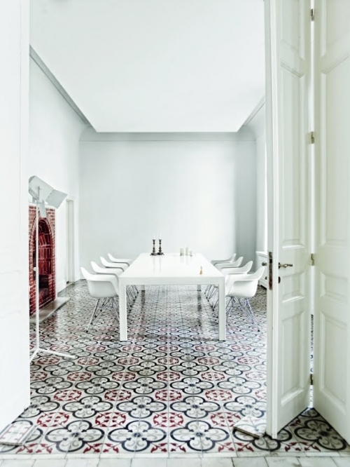 pattern floor tiles