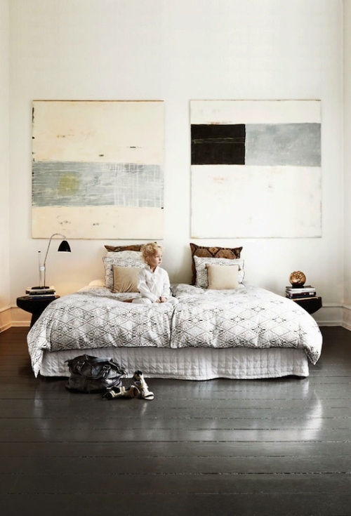 paintings in bedroom