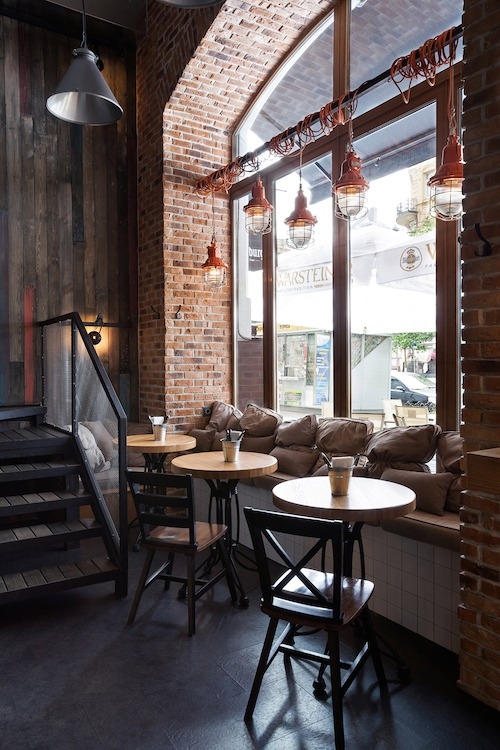 cafe with seated windowsill