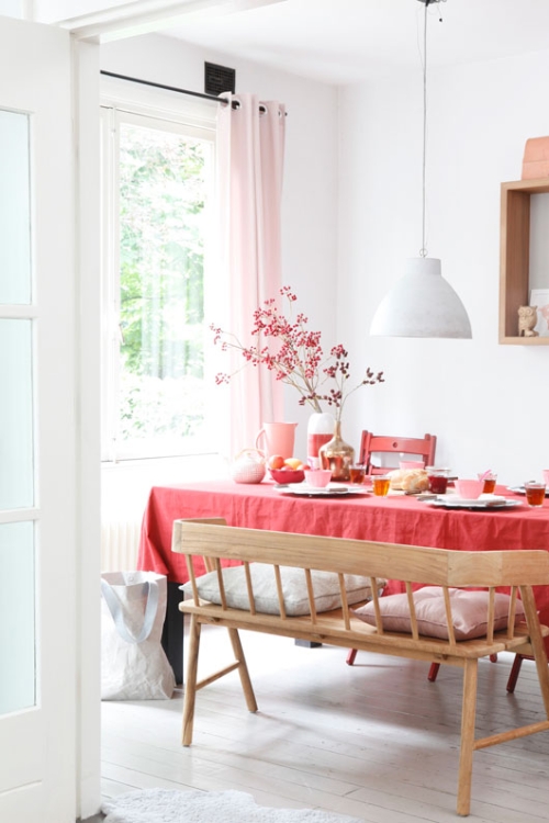 bench in the kitchen