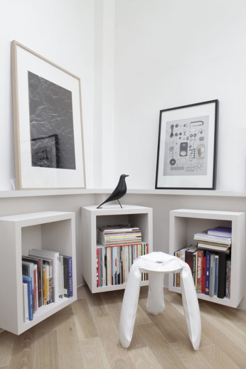 minimalistic bookshelves