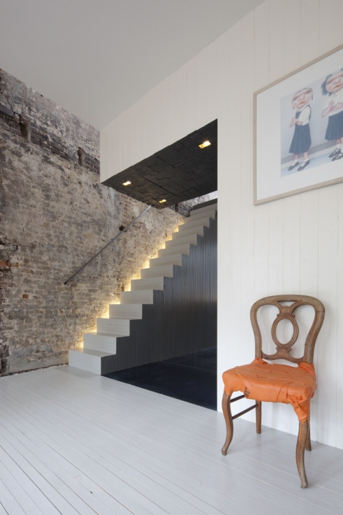 white floor