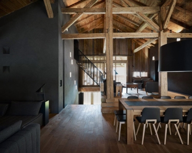 black and wood