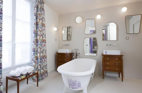 mirror in bathroom