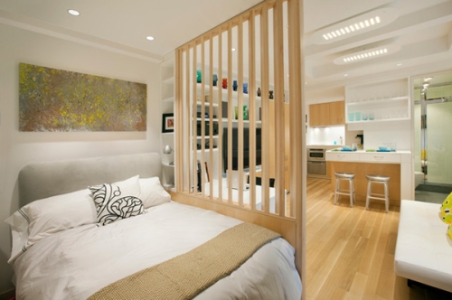 bedroom in living room