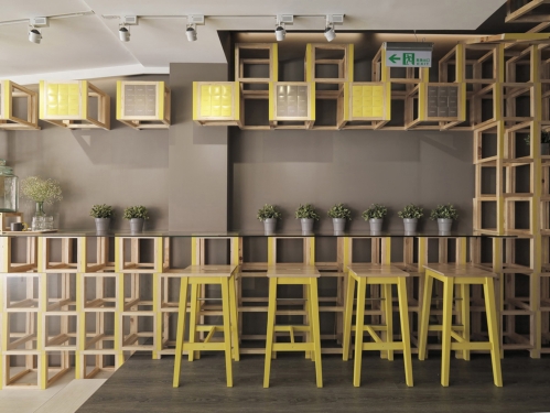 simple cafe interior