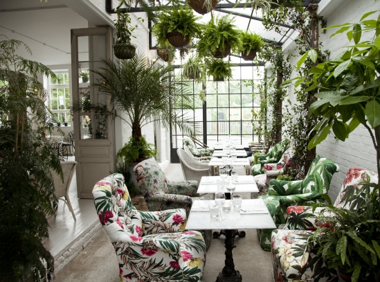 restaurant in greenhouse