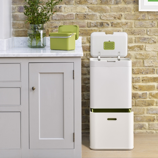 waste container in kitchen