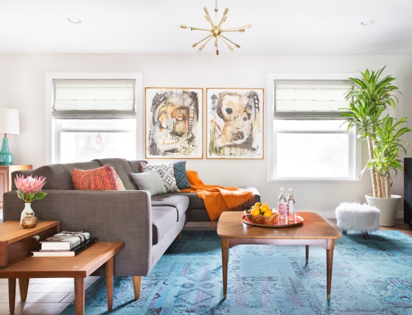 mid century modern spalvos