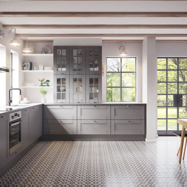 L shape kitchen