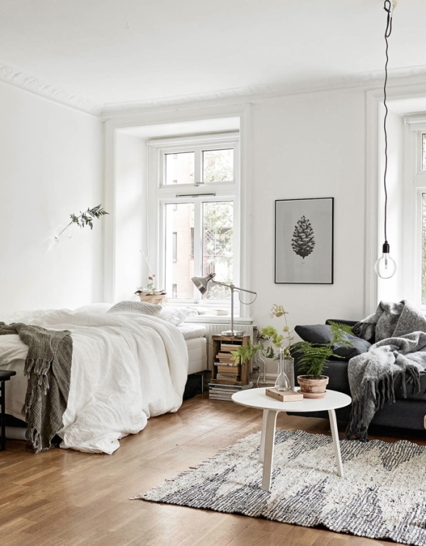 bed under the window