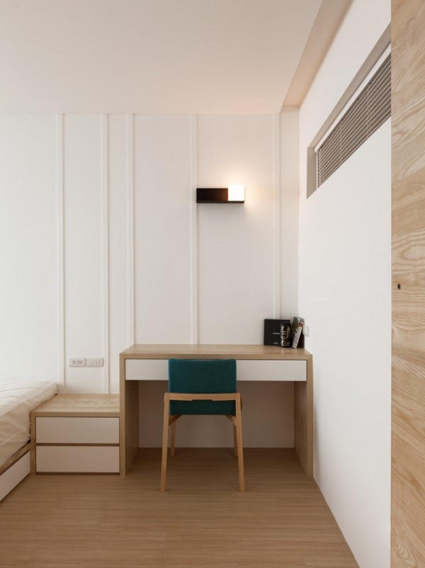 working place in bedroom