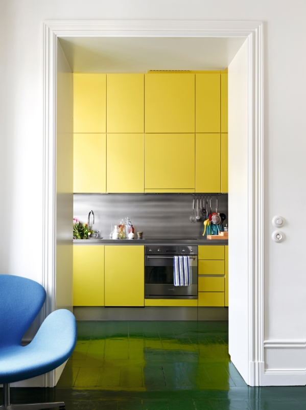 yellow kitchen