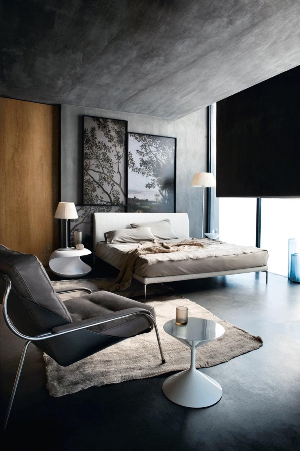 bedroom design grey