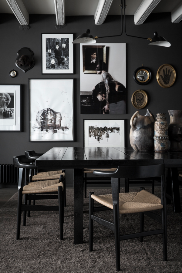 black walls