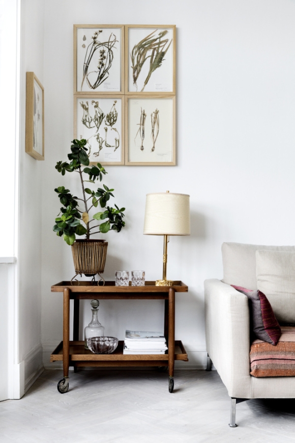 small table near the sofa
