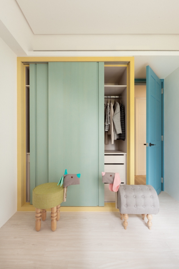 colorful wardrobe