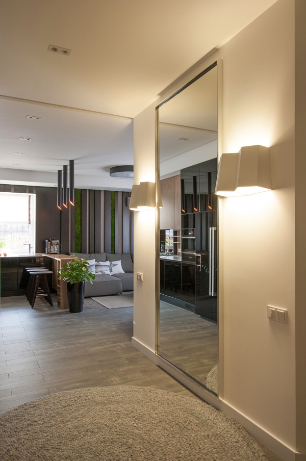 mirror in a hall