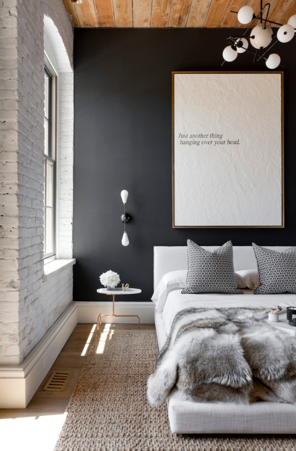 dark wall bedroom