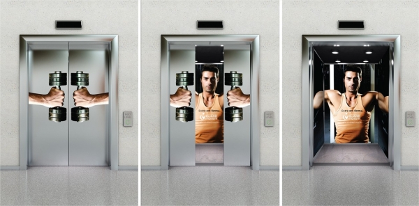 elevator advertising