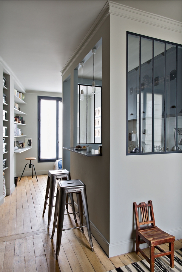 open kitchen glass