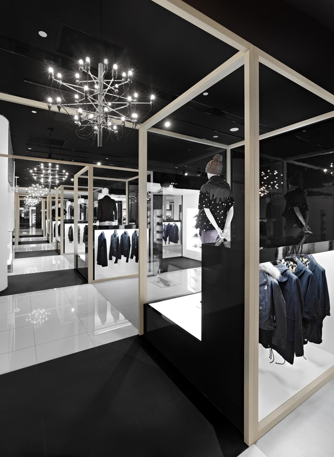 black shop interior