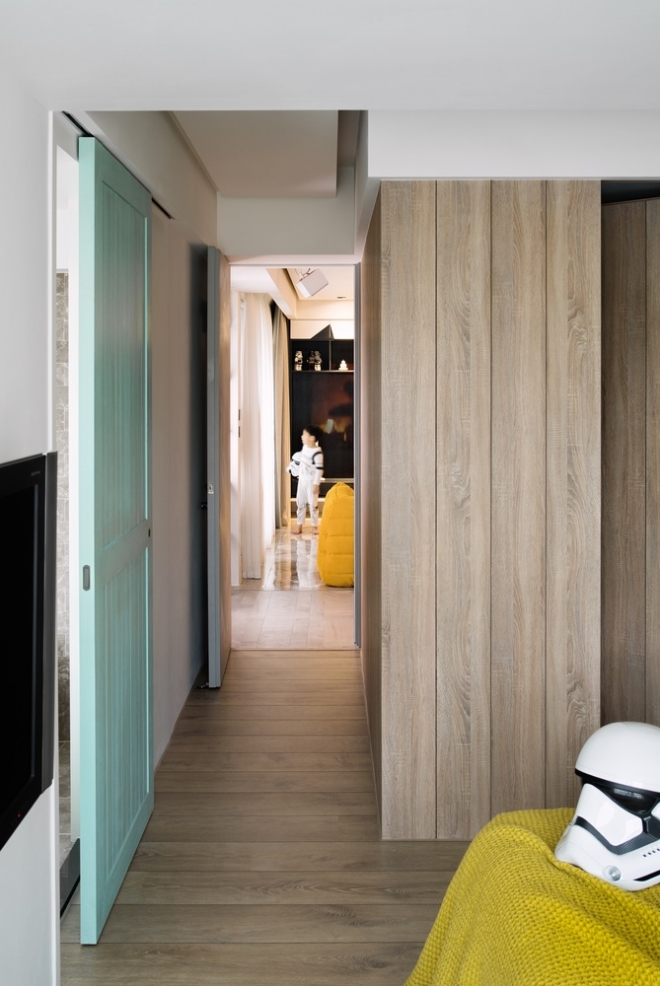 wood on the walls