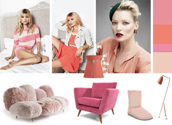 pink mood board