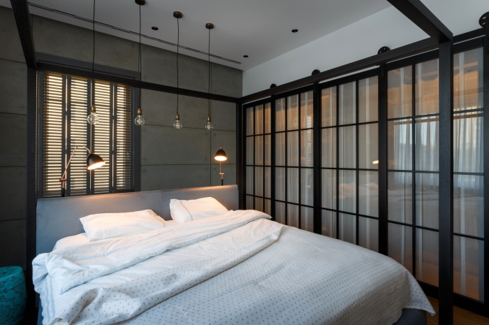 wardrobe in bedroom glass door