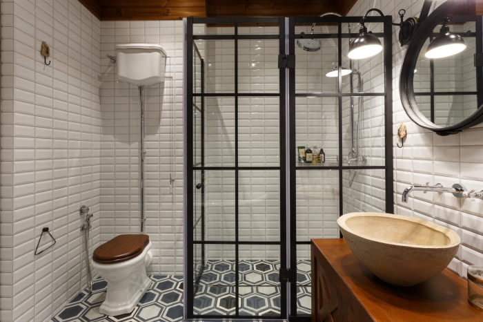 industric style bathroom