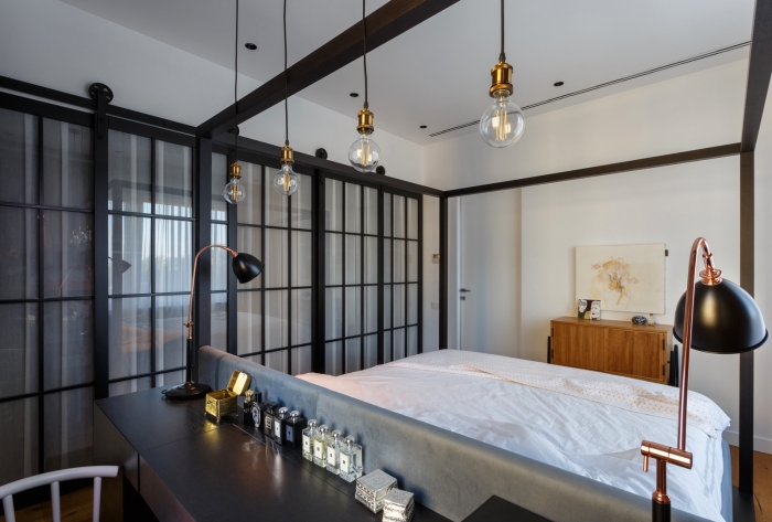 bedroom industrial style
